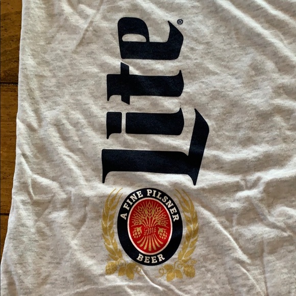 Lite Beer tank top(never worn)light gray cotton - Picture 2 of 4